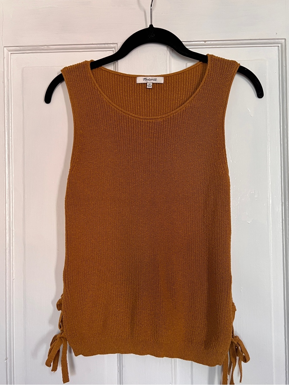 Madewell Sleeveless Knit Tank in Mustard